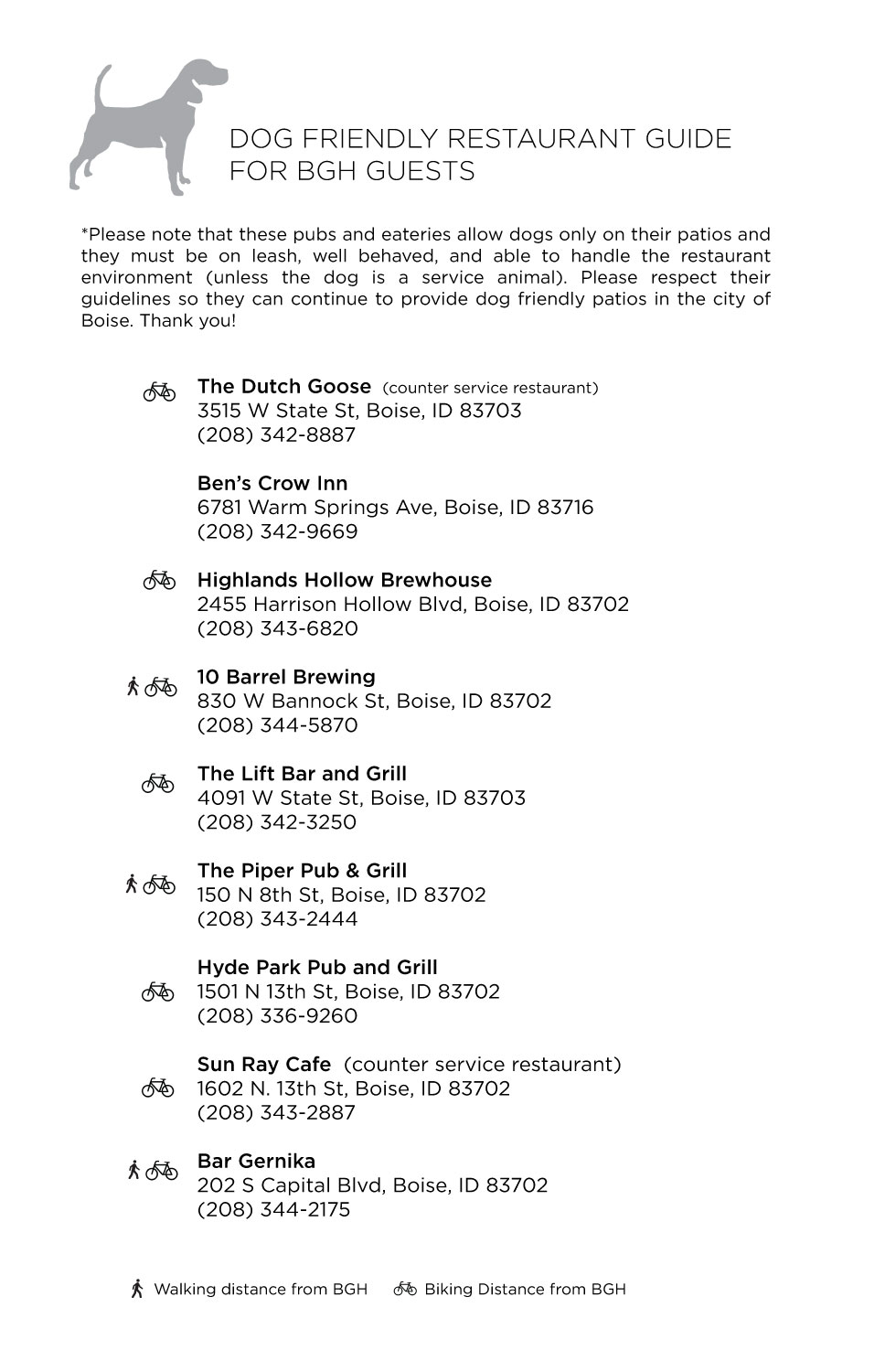 Boise Guest House Dog Friendly Hotel in Downtown Boise, Idaho